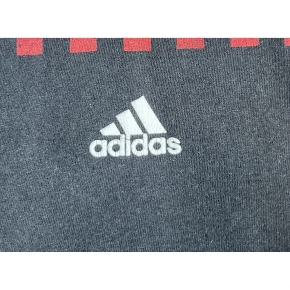 Adidas Mens Size‎ Large Go To Tee Three Stripe Life Graphic T-Shirt Black Casual